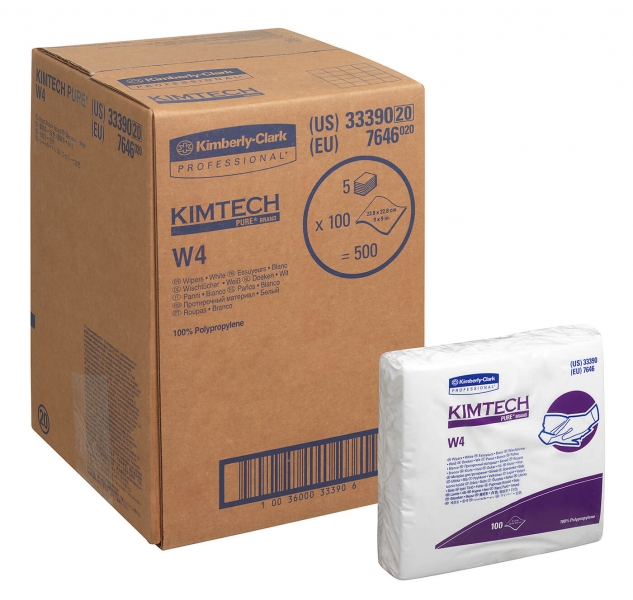 7646 Безворсовый протирочный материал Kimtech Pure W4, 5 упаковок
