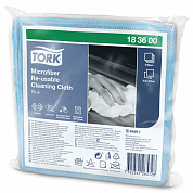 183600 Микрофибра многоразового использования Tork синяя 30 x 30 см, 6 шт