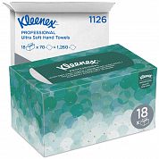 6088 Листовые бумажные полотенца Kleenex Ultra Soft белые однослойные, 18 пачек по 70 листов