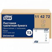 114272 Листовая туалетная бумага Tork Universal однослойная, 40 пачек по 250 листов