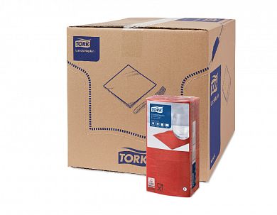 477824 Салфетки Tork бордо двухслойные, 24 x 24 см, 200 листов
