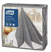 478728 Салфетки для декора стола Tork LinStyle Premium серые однослойные, 39 х 39 см, 50 листов