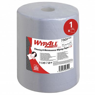 7301 Протирочный материал WypAll L20 синий двухслойный в рулоне, 500 листов
