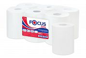 5036772 Бумажные полотенца Focus Jumbo Centerpull белые двухслойные с центральной подачей, 6 рулонов по 125 метров