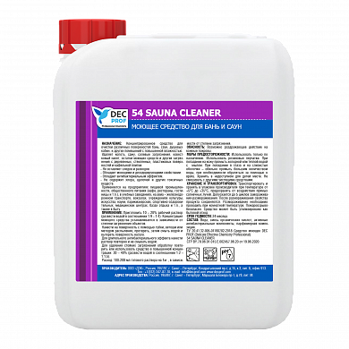054-5 Моющее средство для бань и саун Dec Prof 54 SAUNA CLEANER, 5 л