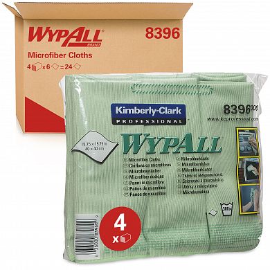 8396 Салфетки из микрофибры WypAll Microfibre зелёные, 6 шт