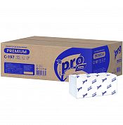 C197 Листовые бумажные полотенца PROtissue Premium белые двухслойные V-сложения, 20 пачек по 200 листов