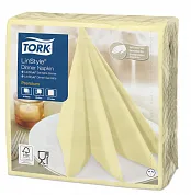 478712 Салфетки для ужина Tork Premium LinStyle шампань однослойные, 39 х 39 см, 50 листов