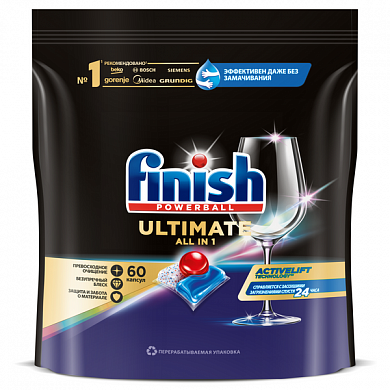 Капсулы для посудомоечных машин Finish Ultimate All in 1, 60 капсул