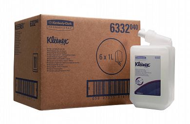 6332 Гель для душа и шампунь Kleenex, 6 картриджей по 1 литру
