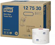 127530 Туалетная бумага Tork Mid-size в миди-рулонах двухслойная, 27 рулонов по 100 метров