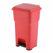 137684 Контейнер ГЕРА Vileda Professional с педалью и крышкой красный, 60 л