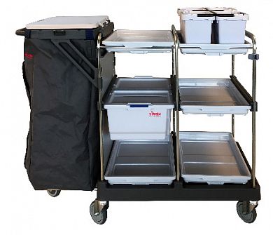 700004 Тележка для горничных Ориго 300HHX (с 1 чехлом и 1 доп колесом) Vileda Professional 